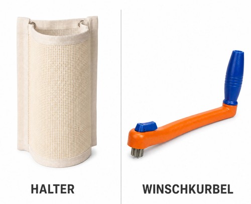Schwimmfähige winschkurbel - schwimmfähige,